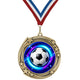 2.75" Swirling Star Soccer Medal – Gold, Silver & Bronze with 30 Ribbon Options