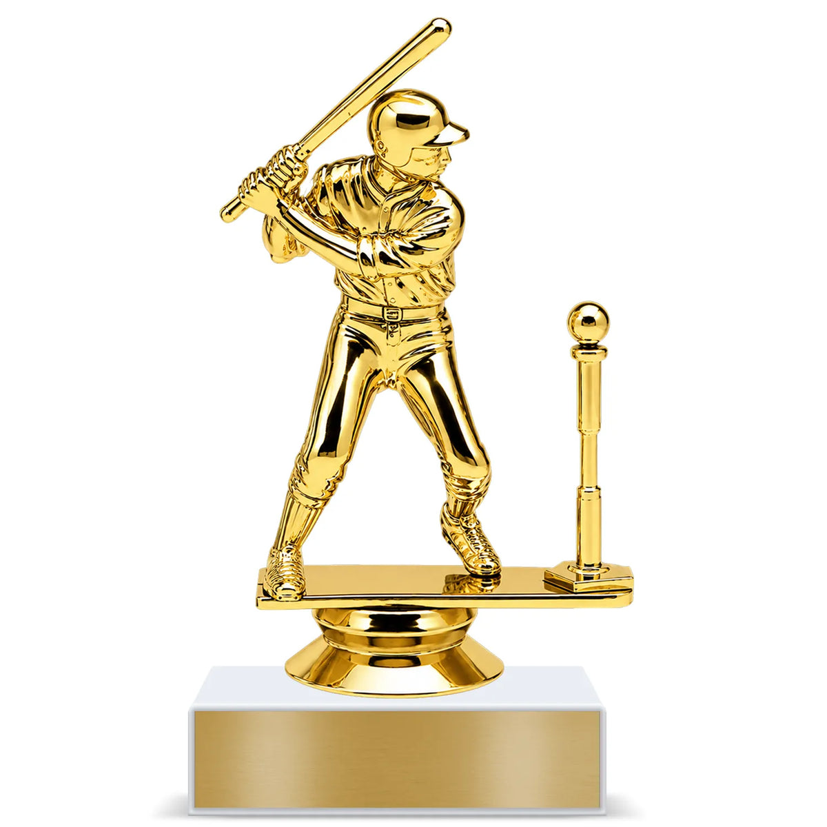 Baseball Trophy – Custom Award with Personalized Gold Plate, 3 Design Options