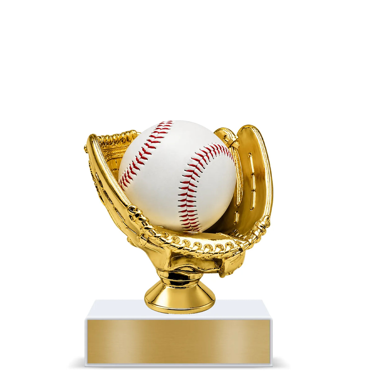 Baseball Trophy – Custom Award with Personalized Gold Plate, 3 Design Options