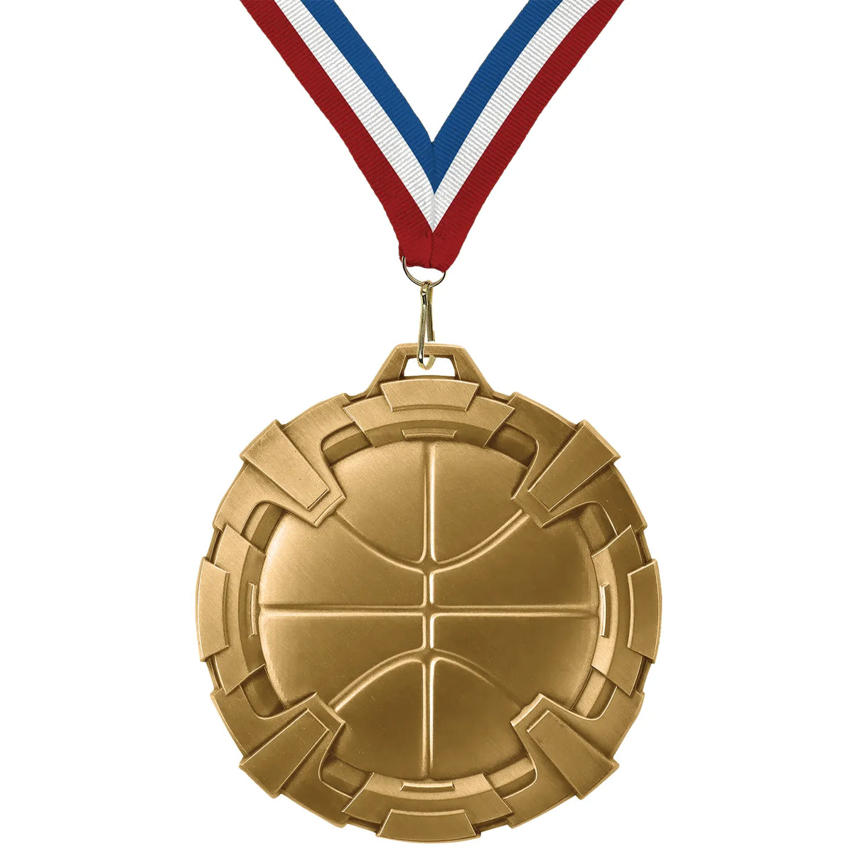 Basketball Medals - Youth Team Awards, 2 3/4" Carbonite Medal in Gold, Silver & Bronze