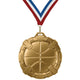 Basketball Medals - Youth Team Awards, 2 3/4" Carbonite Medal in Gold, Silver & Bronze
