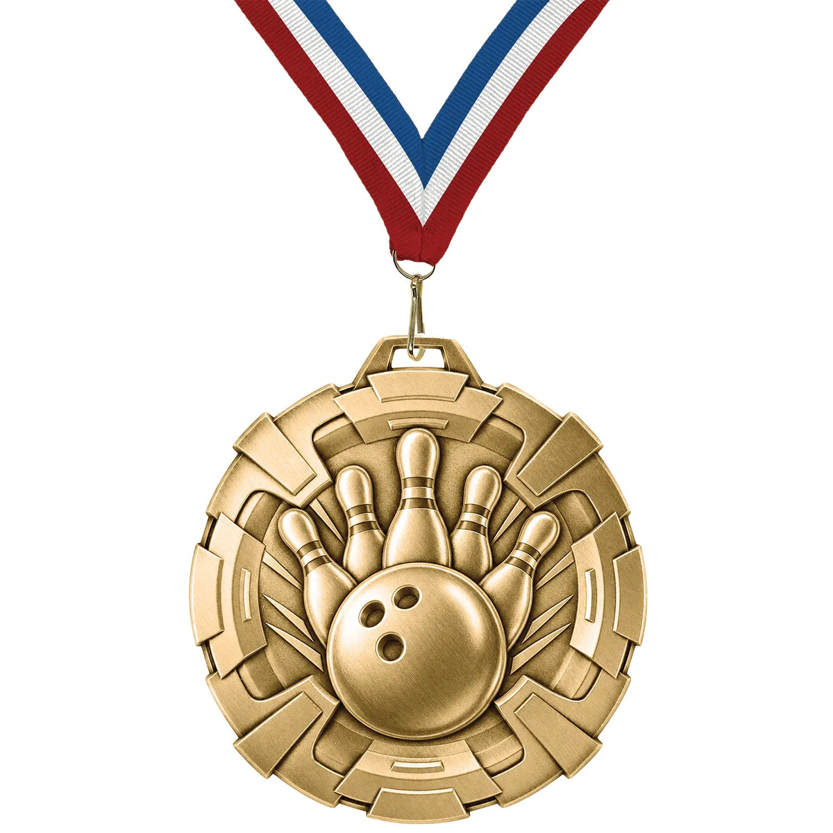 Bowling Medals - League & Club Awards, 2 3/4" Carbonite Medal in Gold, Silver & Bronze