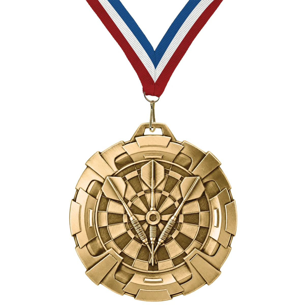 Darts Medals - League & Club Awards, 2 3/4" Carbonite Medal in Gold, Silver & Bronze