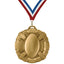 Football Medals - Youth Team Awards, 2 3/4" Carbonite Medal in Gold, Silver & Bronze