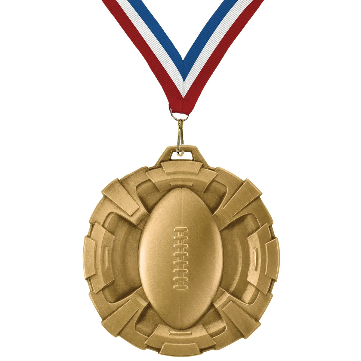Football Medals - Youth Team Awards, 2 3/4" Carbonite Medal in Gold, Silver & Bronze