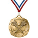 Lacrosse Medals - Youth & Club Team Awards, 2 3/4" Carbonite Medal in Gold, Silver & Bronze
