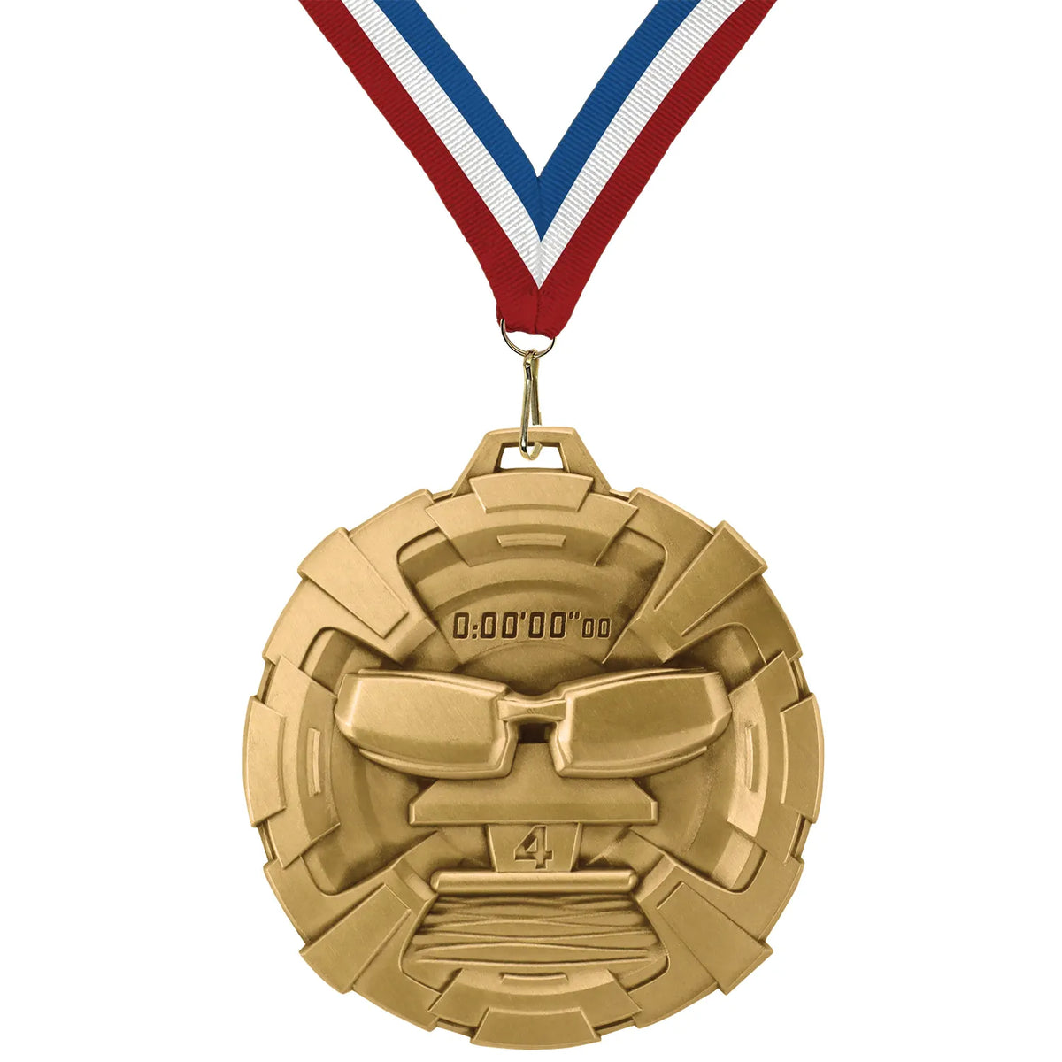 Swimming Medals - Team & Meet Awards, 2 3/4" Carbonite Medal in Gold, Silver & Bronze