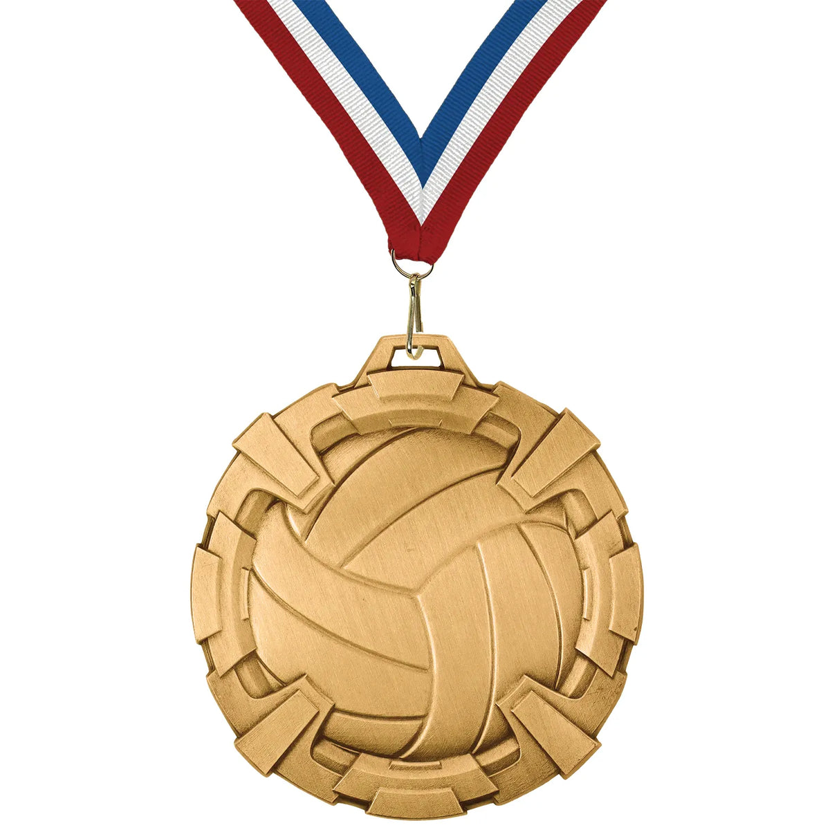 Volleyball Medals - Youth & Club Team Awards, 2 3/4" Carbonite Medal in Gold, Silver & Bronze