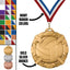 Volleyball Medals - Youth & Club Team Awards, 2 3/4" Carbonite Medal in Gold, Silver & Bronze