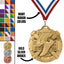 Track Medals - Team & Meet Awards, 2 3/4" Carbonite Medal in Gold, Silver & Bronze