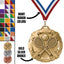 Tennis Medals - Club & Tournament Awards, 2 3/4" Carbonite Medal in Gold, Silver & Bronze