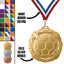 Soccer Medals - Youth & Travel Team Awards, 2 3/4" Carbonite Medal in Gold, Silver & Bronze