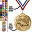 Pinewood Derby Medals - Pack & Race Day Awards, 2 3/4" Carbonite Medal in Gold, Silver & Bronze