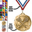 Lacrosse Medals - Youth & Club Team Awards, 2 3/4" Carbonite Medal in Gold, Silver & Bronze