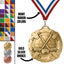 Ice Hockey Medals - Youth Team Awards, 2 3/4" Carbonite Medal in Gold, Silver & Bronze