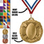 Football Medals - Youth Team Awards, 2 3/4" Carbonite Medal in Gold, Silver & Bronze