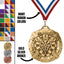 Darts Medals - League & Club Awards, 2 3/4" Carbonite Medal in Gold, Silver & Bronze