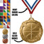 Basketball Medals - Youth Team Awards, 2 3/4" Carbonite Medal in Gold, Silver & Bronze