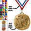Place Medals - 1st, 2nd & 3rd Place, 2 3/4" Carbonite Medal in Gold, Silver & Bronze