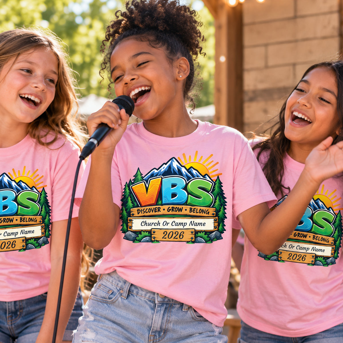 Gildan 5000B Youth T-Shirt – VBS1 – Vacation Bible School Shirt – Discover Grow Belong