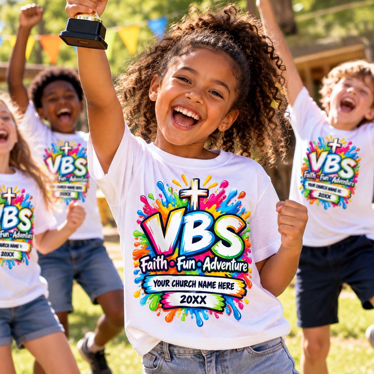 Gildan 5000B Youth T-Shirt – VBS2 – Vacation Bible School Shirt – Faith Fun Adventure