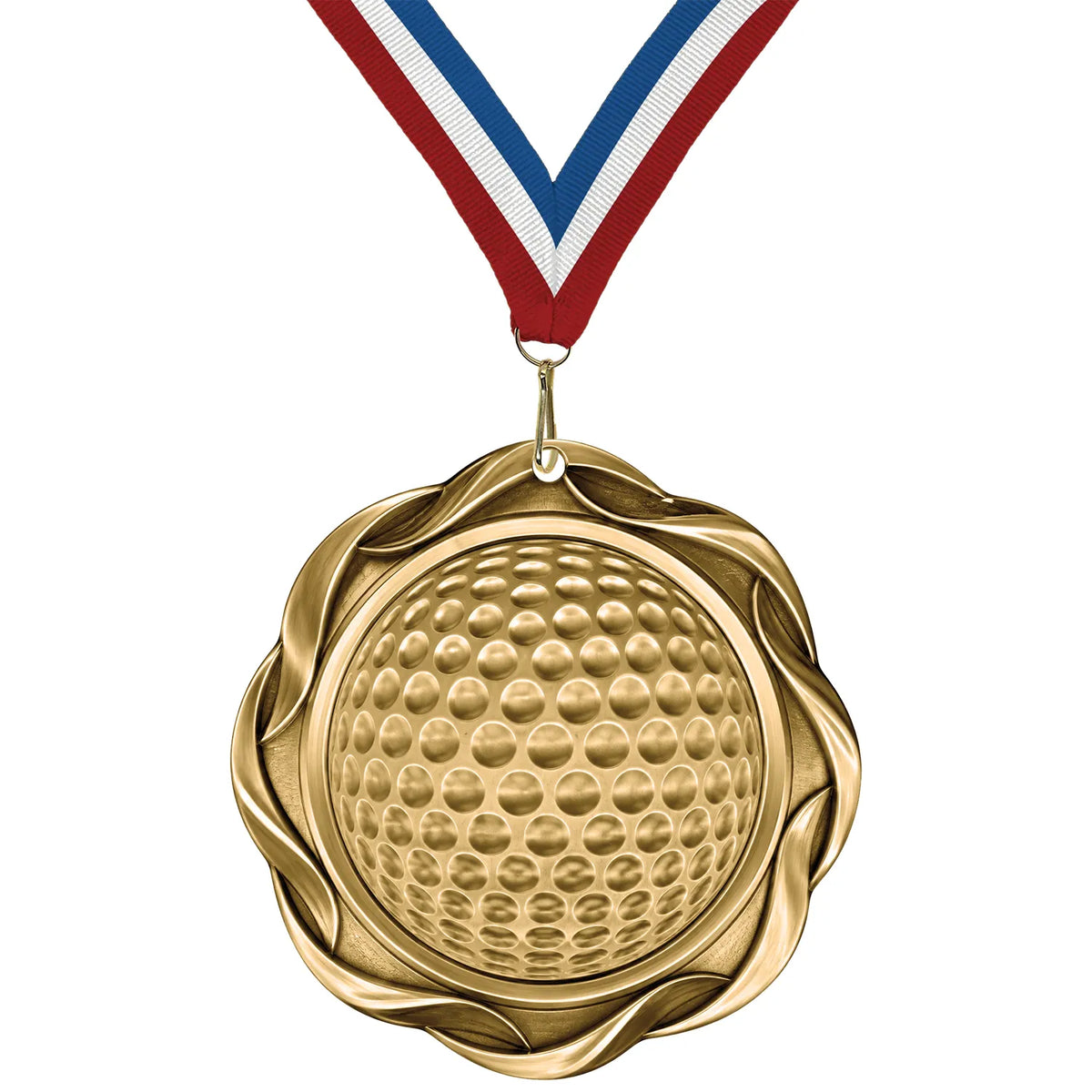 Golf Medals - League & Tournament Awards, 2-1/4" Fusion Medal in Gold, Silver & Bronze