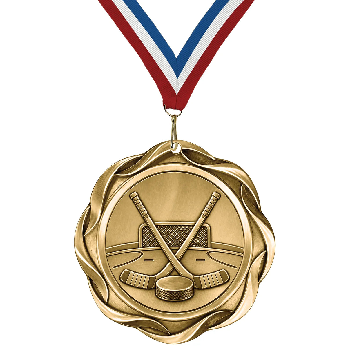 Ice Hockey Medals - Youth Team Awards, 2-1/4" Fusion Medal in Gold, Silver & Bronze