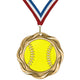 Softball Medals - Youth & Travel Team Awards, 2-1/4" Fusion Medal in Gold, Silver & Bronze