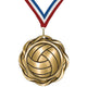 Volleyball Medals - Youth & Club Team Awards, 2-1/4" Fusion Medal in Gold, Silver & Bronze
