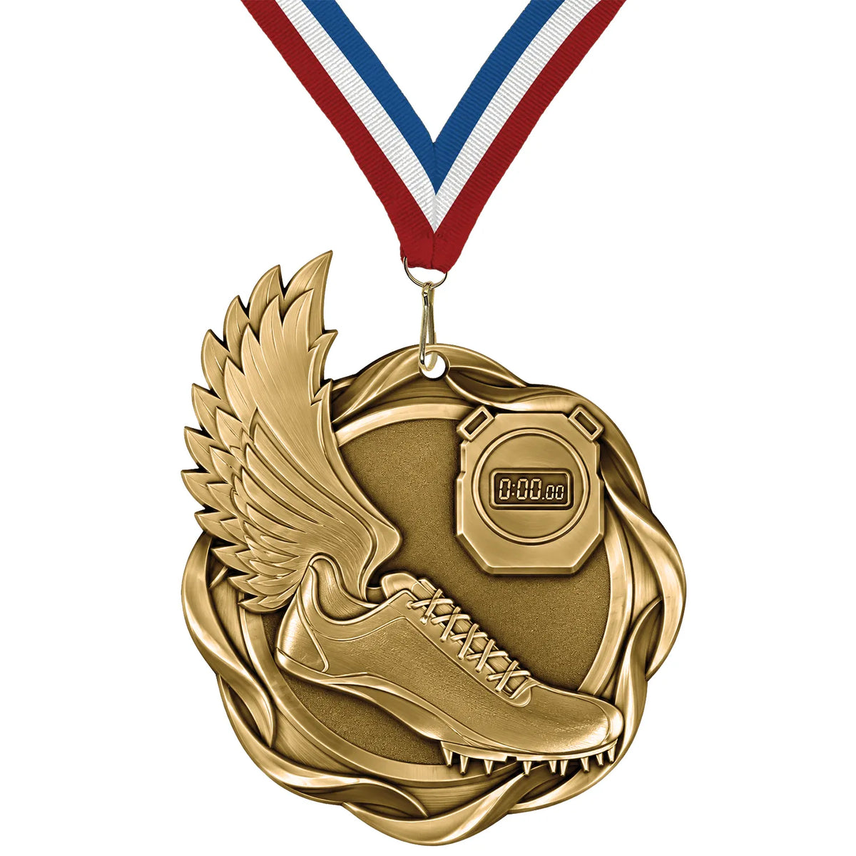 Track & Field Medals - Team & Meet Awards, 2-1/4" Fusion Medal in Gold, Silver & Bronze