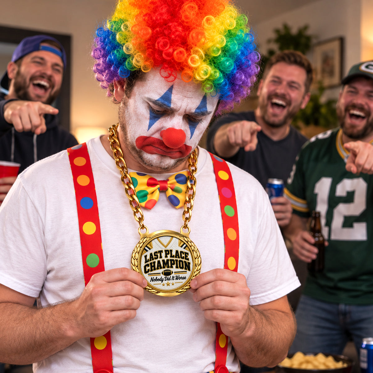 Last Place Champion - Nobody Did It Worse - Fantasy Football Winner Medalion