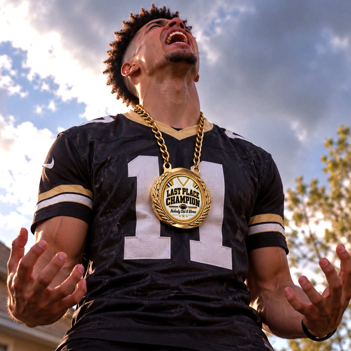 Last Place Champion - Nobody Did It Worse - Fantasy Football Winner Medalion