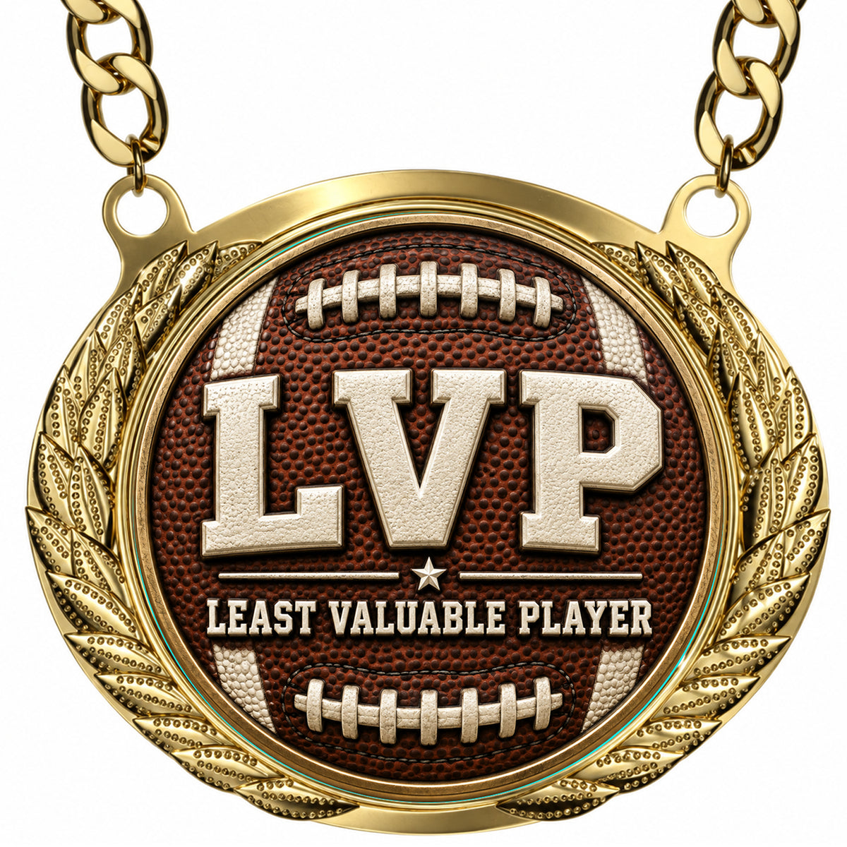 LVP - Least Valuable Player - Fantasy Football Winner Medalion
