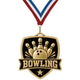 Bowling Medals - Presentation Night & Open Play Awards, 2 1/4" Shield Medal in Gold, Silver & Bronze