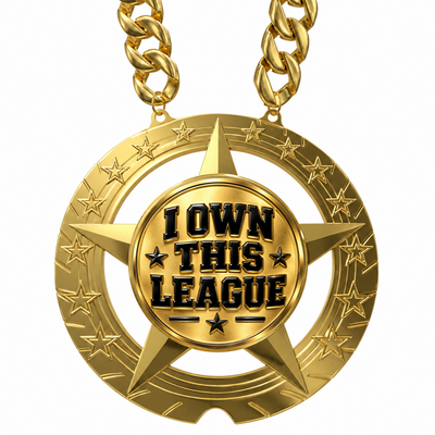 I Own This League - Super Star Champ Chain w/ Plastic Chain