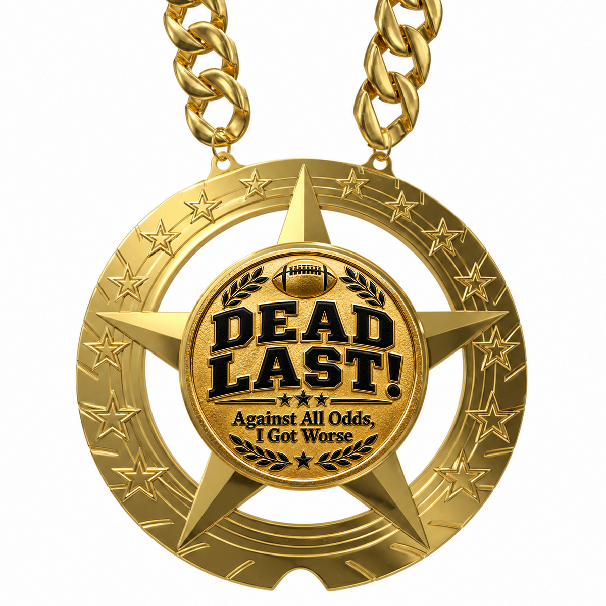 Fantasy Football Trophy Chain – Dead Last – Against All Odds I Got Worse