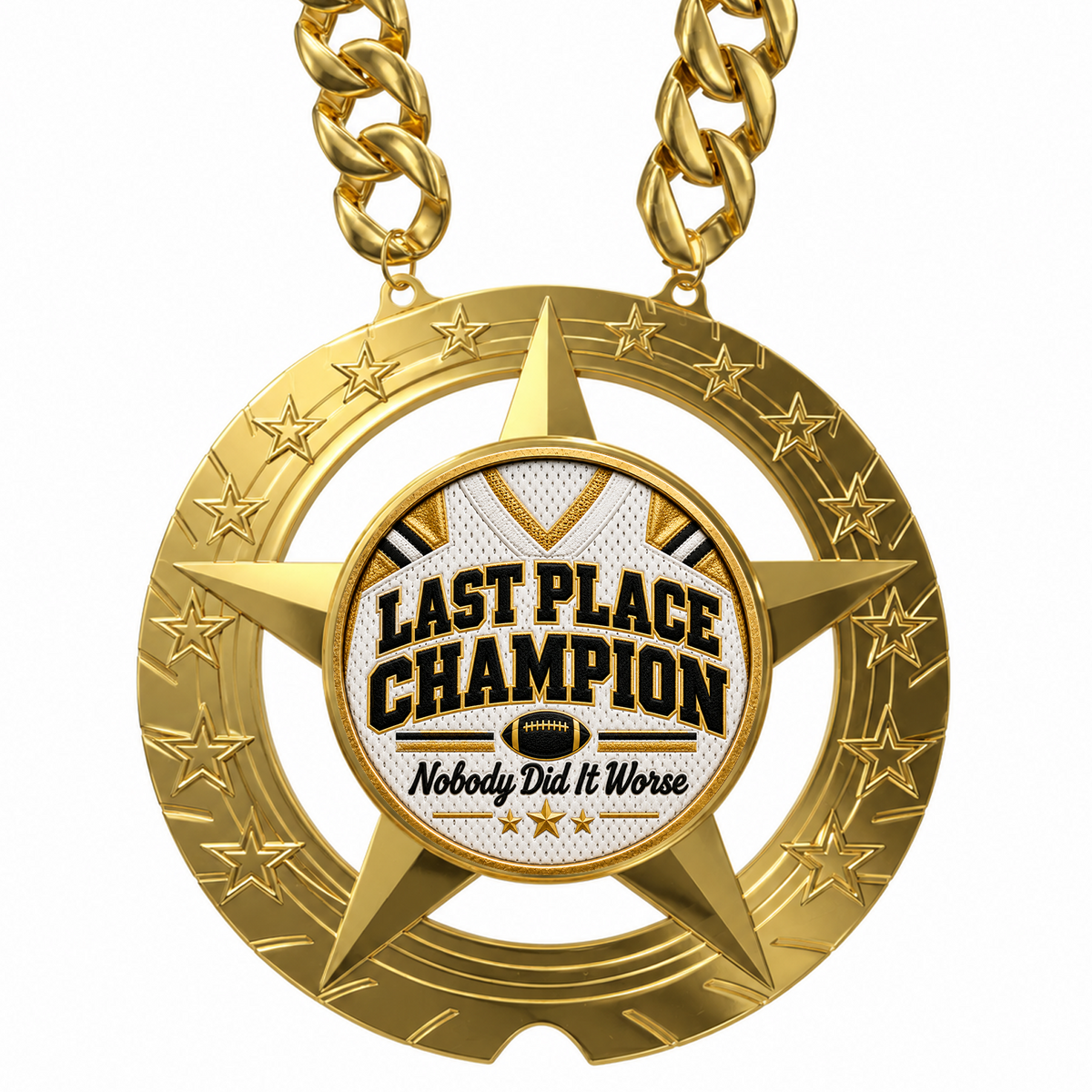 Fantasy Football Trophy Chain – Last Place Champion – Nobody Did It Worse