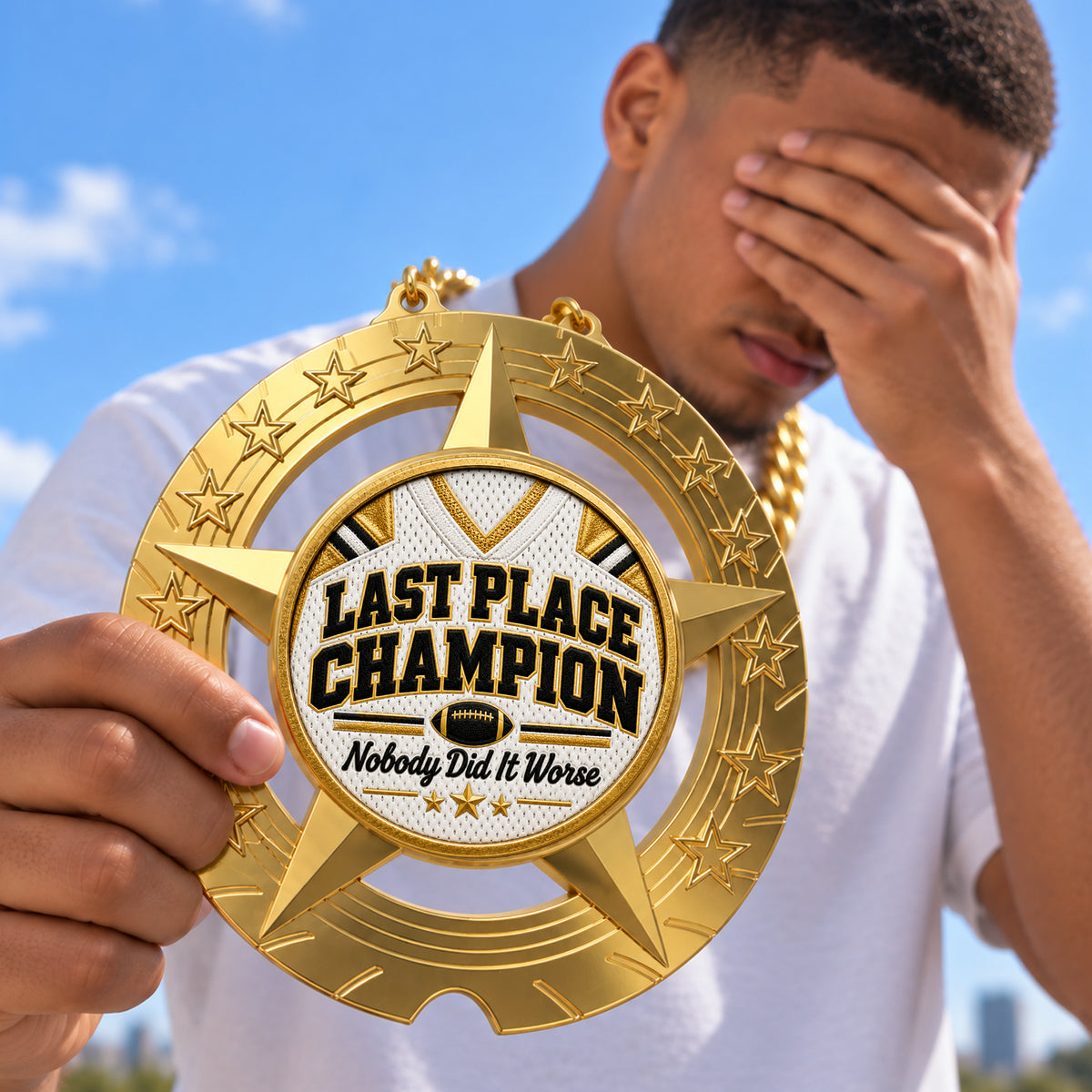 Fantasy Football Trophy Chain – Last Place Champion – Nobody Did It Worse
