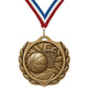 Basketball Medals - Player & Championship Awards, 2-1/4" Burst Medal in Gold, Silver & Bronze