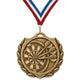 Darts Medals - Match & Tournament Achievement Awards, 2-1/4" Burst Medal in Gold, Silver & Bronze