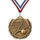 Lacrosse Medals - Player & Championship Awards, 2-1/4" Burst Medal in Gold, Silver & Bronze