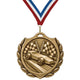 Pinewood Derby Medals - Racer & Race Day Awards, 2-1/4" Burst Medal in Gold, Silver & Bronze