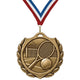 Tennis Medals - Match Winner & Tournament Awards, 2-1/4" Burst Medal in Gold, Silver & Bronze