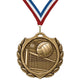 Volleyball Medals - Player Recognition & Tournament Awards, 2-1/4" Burst Medal in Gold, Silver & Bronze