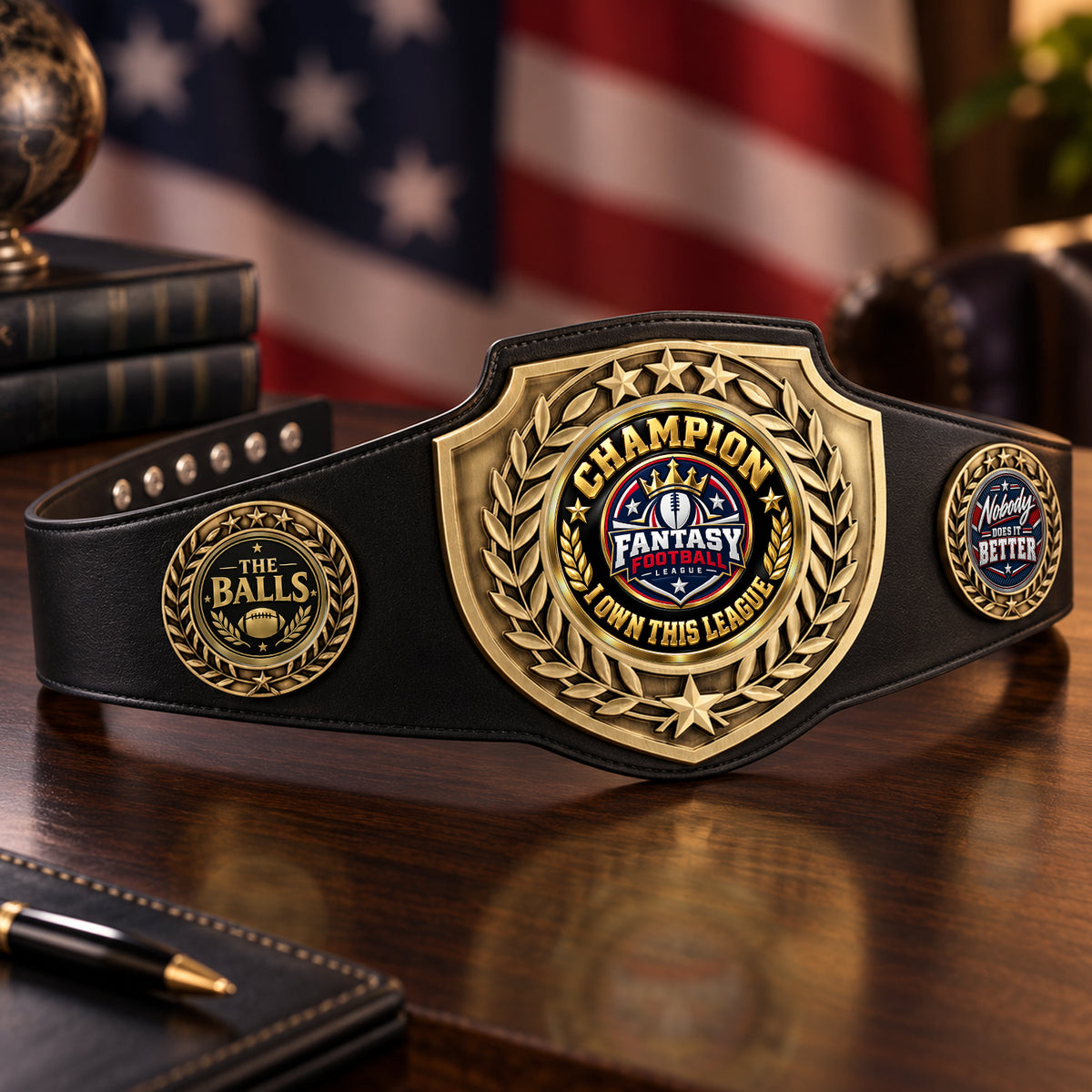 Fantasy Football League Championship Belt – Champion – I Own This League