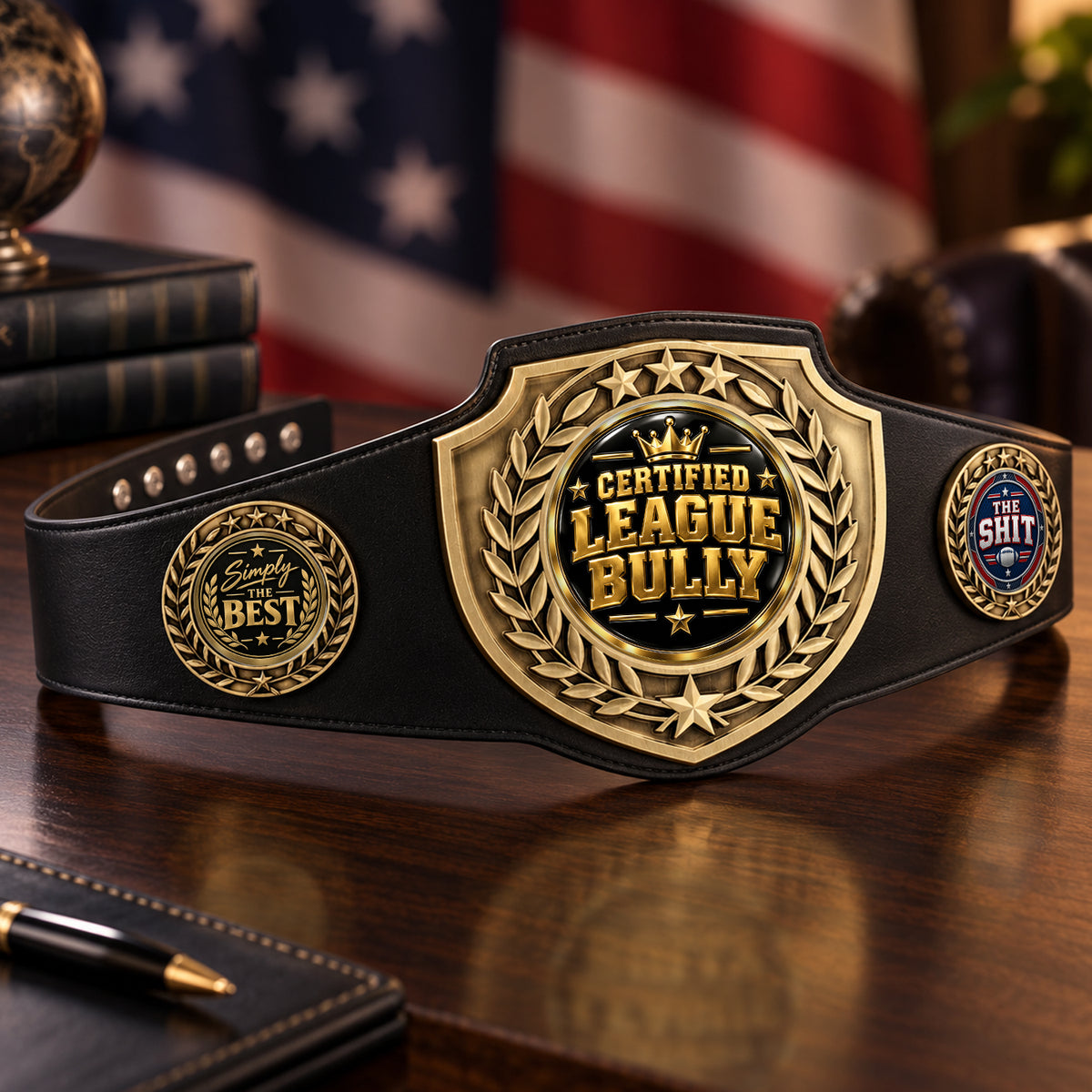 Fantasy Football League Championship Belt – Certified League Bully