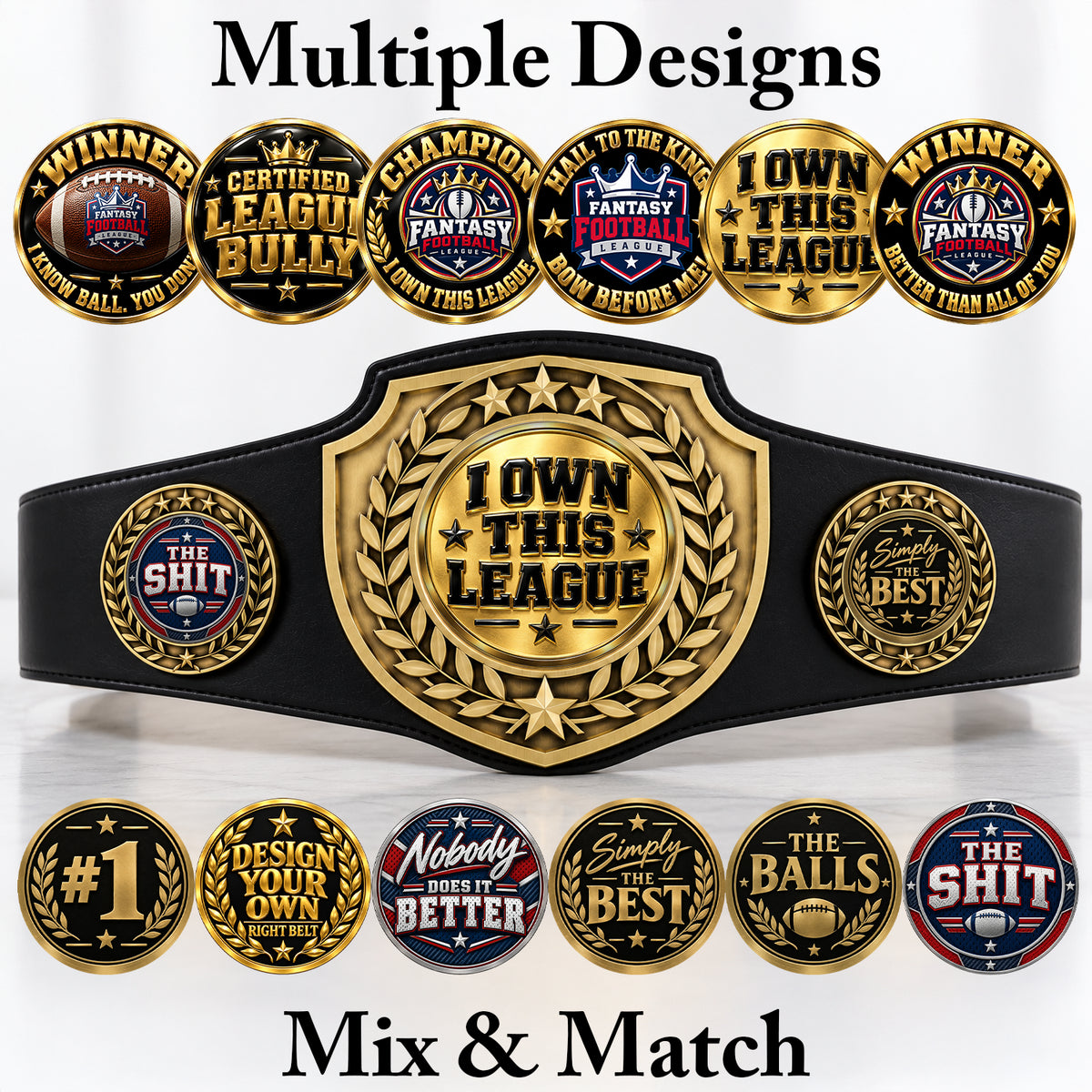 Fantasy Football League Championship Belt – I Own This League