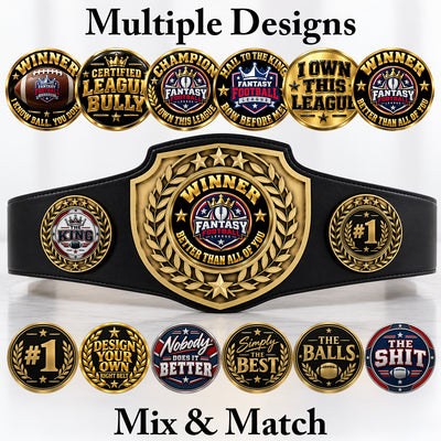 Fantasy Football Championship Belt - Winner - Better Than All Of You, Antique Shield