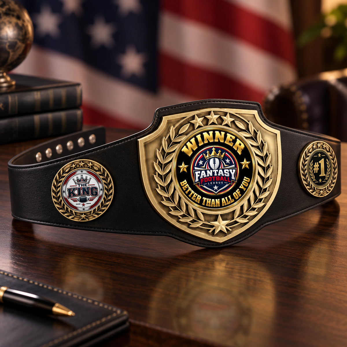 Fantasy Football League Championship Belt – Winner – Better Than All Of You