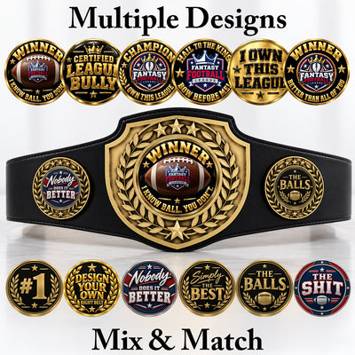 Fantasy Football Championship Belt - Winner - I Know Ball. You Don't, Antique Shield
